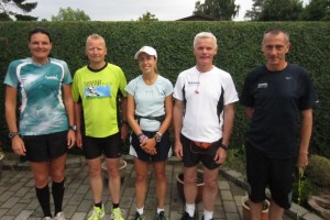 Annette Fredskov, Flemming Borring, Tracy Høeg, Preben Poulsen, Carsten Jensen klar til 42,2 km