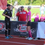 Derefter var det Anders og Birgittes tur til interview i anledning af, at de har løbet 200 marathon sammen. 