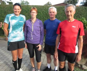 Annette Fredskov, Christina Lagersted, Preben Poulsen, Henning Baginski klar til Fredskov Marathon, nr. 51 i 366/365