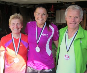 Lene Bruun, Annette Fredskov, Preben Poulsen. Fantastisk at være i mål :-)