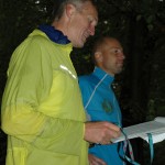 Skodsborg Marathons vellidte arrangører Jerk W. Langer og Morten Walter byder velkommen. Foto: Karen Lyager Horve