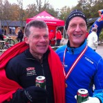 Ulrik Bruun og Michael Zimmermann glade i mål. Stort tillykke til Zimmermann med marathon nr. 100 :-)