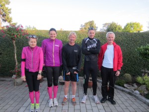 Klar til at indvie den nye rute. Malene Ravn, Annette Fredskov, Tony Gren, Rene Hjorth Olsen, Preben Poulsen