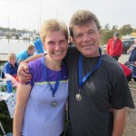 Lene og Ulrik Bruun glade i mål. Gennem marathon har jeg lært så mange dejlige mennesker at kende.