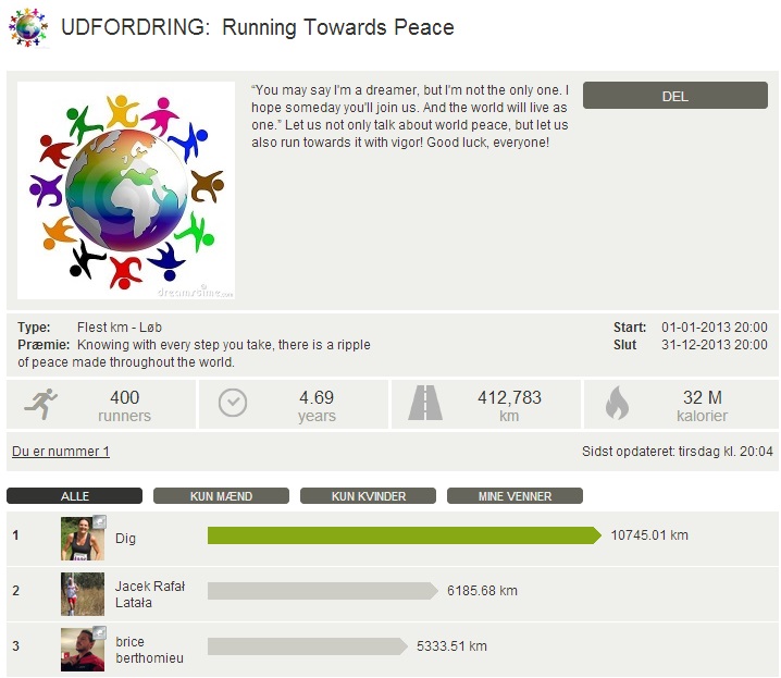 Challenge 2013.12.31 - Running Towards Peace