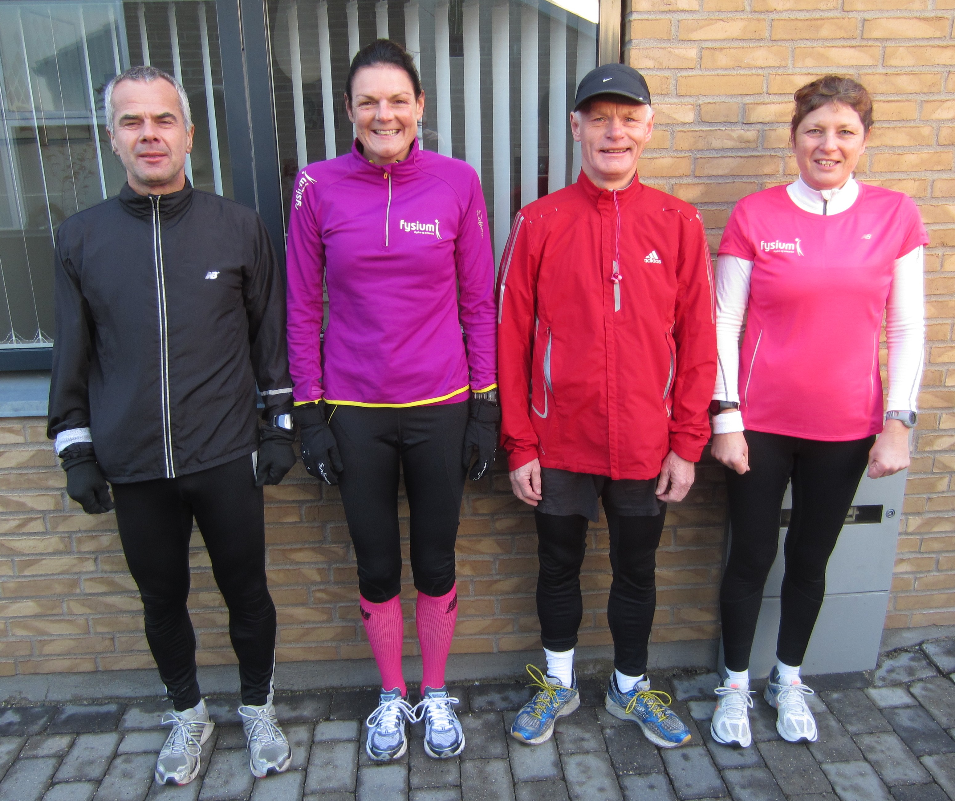 I dag var vi lige nok til et officielt marathon. Leif Skinnerup, Annette Fredskov, Preben Poulsen, Malene Jensen