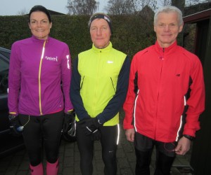 Så blev det endnu engang et officielt løb med tre marathonløbere til start. Annette Fredskov, John Rua, Preben Poulsen