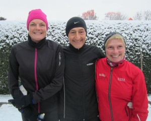 Marathon i sneen. Annette Fredskov, Henning Baginski, Lene Bruun